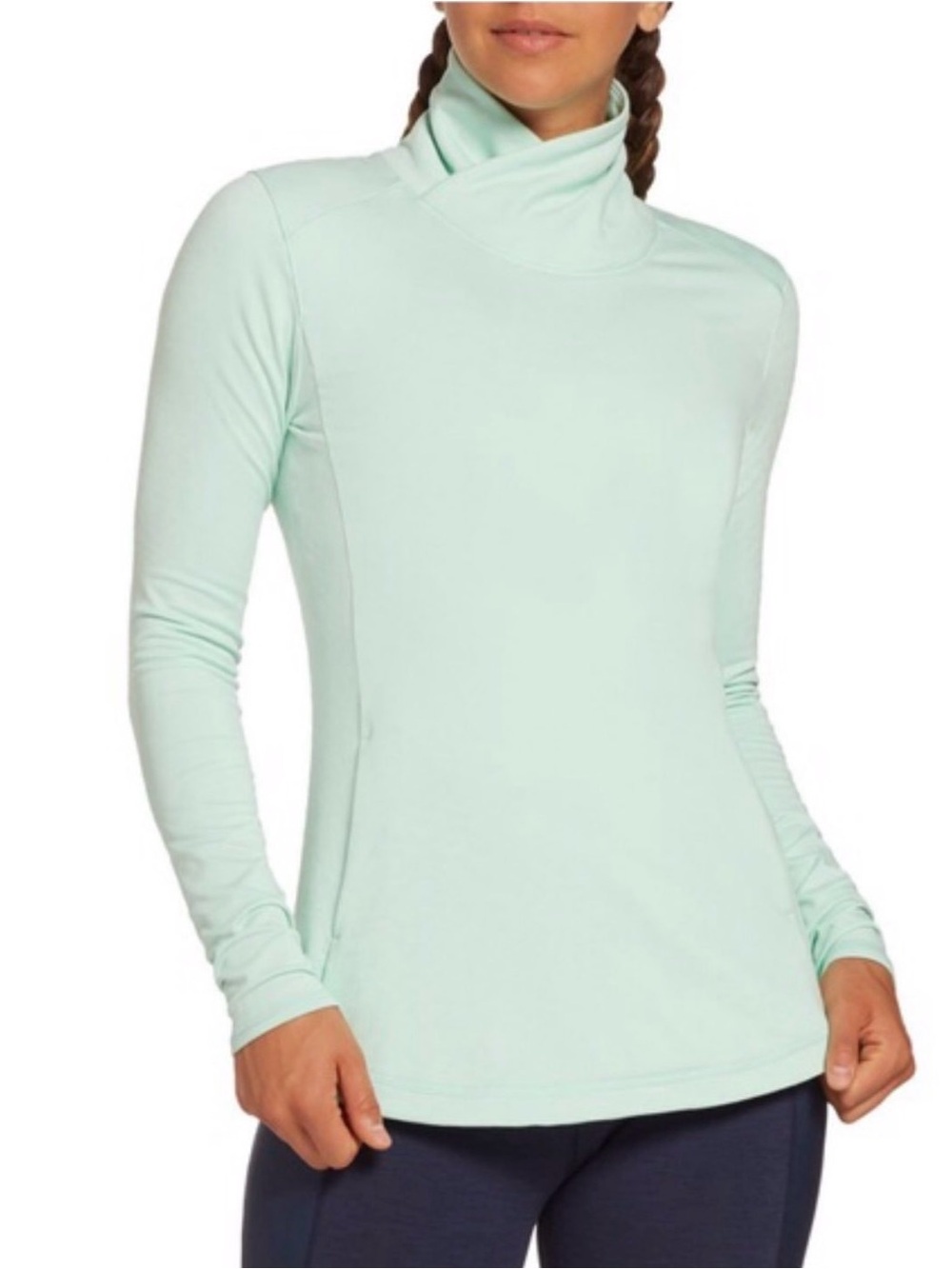 CALIA by Carrie Underwood Long Sleeve Shirt Mint Green Aqua Blue size M